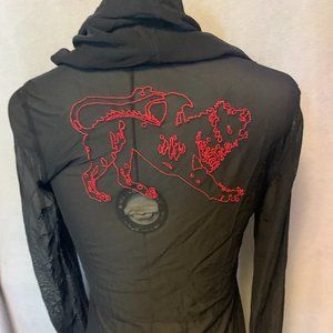 Parasuco Brand - Sheer hoodie with embroidery on back - Size S